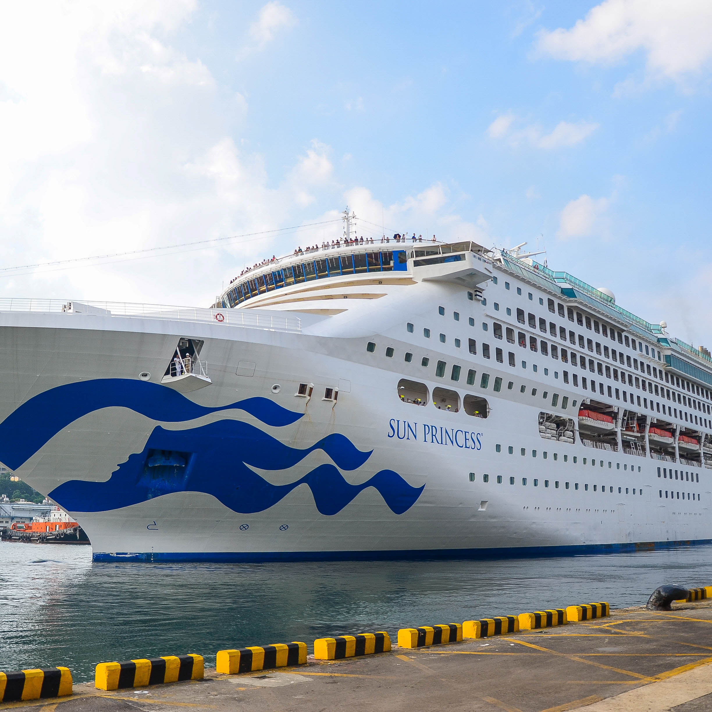 Keelung, Taiwan - September 2, 2018:Cruise ship(Sun Princess) in Keelung Port.